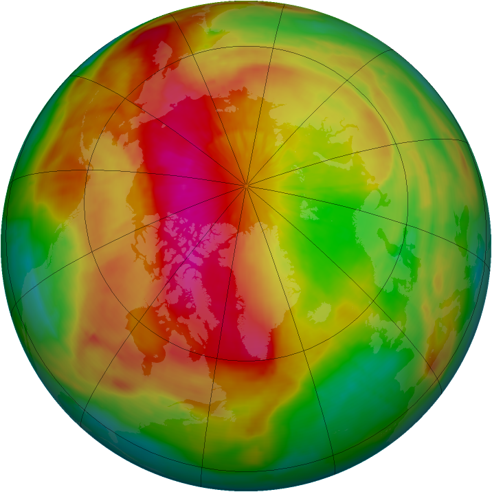 Arctic ozone map for 26 March 2015